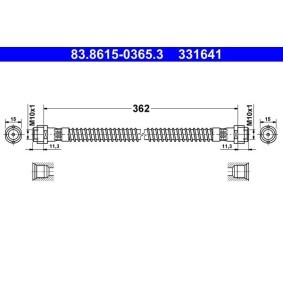 Bremsschlauch 83.8615-0365.3
