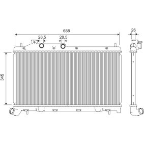 Kühler, Motorkühlung 701383 für SUBARU