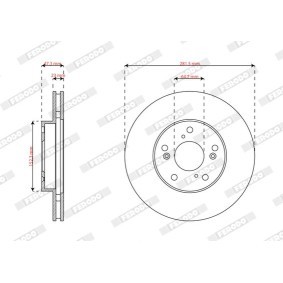Compre Disco de travão da FERODO DDF2574 a um preço baixo por 55,71 €