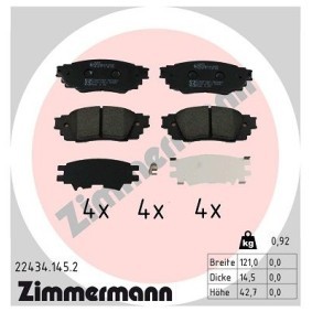 Compre Pastilhas de travão da ZIMMERMANN 22434.145.2 a um preço baixo por 40,77 €
