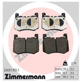 Bremsbeläge für JAGUAR von ZIMMERMANN