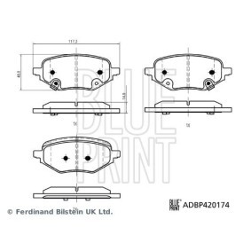 Acquista Kit pastiglie freni da BLUE PRINT ADBP420174 a buon mercato per soli 21,24 €