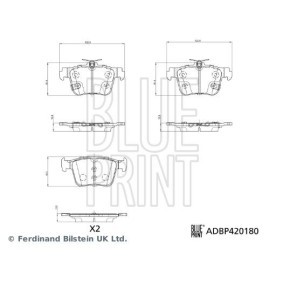 Acquista Kit pastiglie freni da BLUE PRINT ADBP420180 a buon mercato per soli 62,46 €