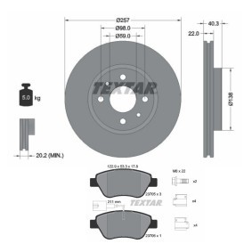 Acquista Kit dischi e pastiglie da TEXTAR TXR3405N0019 a buon mercato per soli 107,72 €