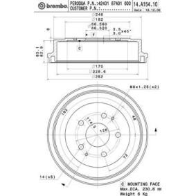 Bremstrommel von BREMBO 14.A154.10