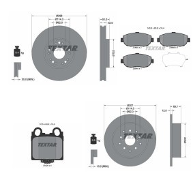 Bremsscheiben und -beläge TXR3405FR009