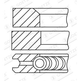 Compre Segmentos de pistón de GOETZE ENGINE online para V60 I Cross Country (157) a precios moderados