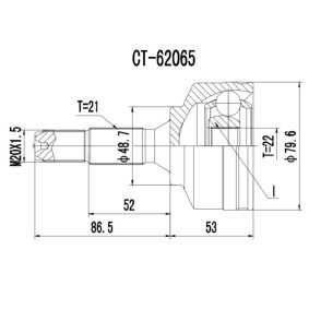 Acquista Kit giunti semiasse da PROCARO 77-CT-450 a buon mercato per soli 36,36 €