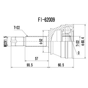 Gelenksatz, Antriebswelle 77-FI-220