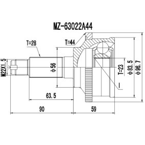 Acquista Kit giunti semiasse da PROCARO 77-MZ-250 a buon mercato per soli 31,49 €