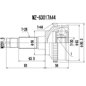 Acquista Kit giunti semiasse da PROCARO 77-MZ-300 a buon mercato per soli 31,24 €