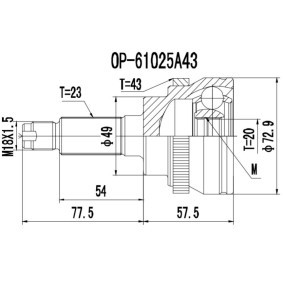 Acquista Kit giunti semiasse da PROCARO 77-OP-080 a buon mercato per soli 52,26 €