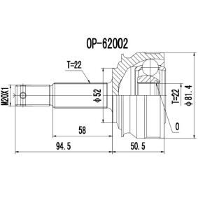 Gelenksatz, Antriebswelle 77-OP-200