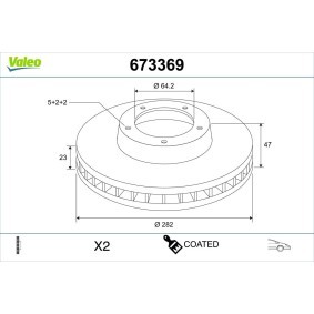 Bremsscheibe von VALEO