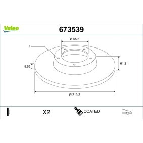 Bremsscheibe 673539 von VALEO günstig für 38,51 € online kaufen