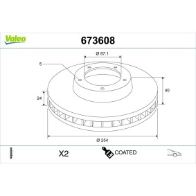 Bremsscheibe von VALEO