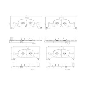 Köp Bromsbelägg av BREMBO P85164NX till det låga priset 1557,77 kr