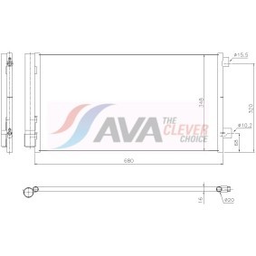 Köp Kondensor, klimatanläggning av AVA COOLING SYSTEMS JE5097D till det låga priset 1916,53 kr
