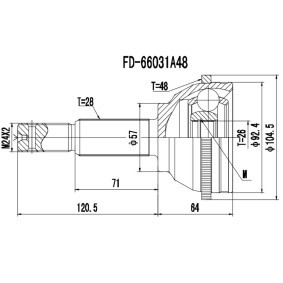 Achetez des Joint homocinétique de chez PROCARO en ligne pour Transit Mk5 Minibus (V184, V185, FD , FB , FS , FZ , FC) à prix modérés