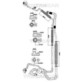 Osta Korkeapaine- / matalapainejohto, ilmastointilaite TRISCAN:llä 9010 16053 edullisesti hintaan 310,09 €