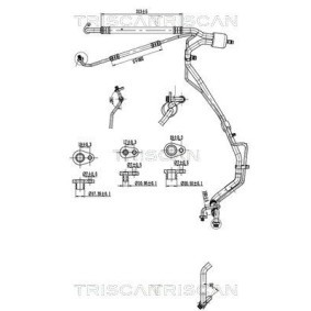 Compre Tubos de ar condicionado de TRISCAN online para 307 SW Caixa/Combi (3E_, 3H_) a preços moderados