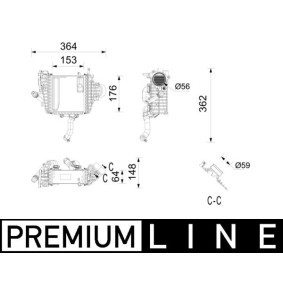 Ladeluftkühler für MERCEDES-BENZ von MAHLE ORIGINAL