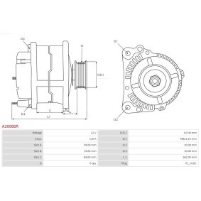 Lichtmaschine A2008SR