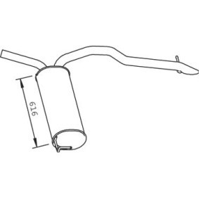 Endschalldämpfer 73327 für OPEL