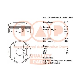 Compre Pistão de IAP QUALITY PARTS online para CX-3 (DK) a preços moderados