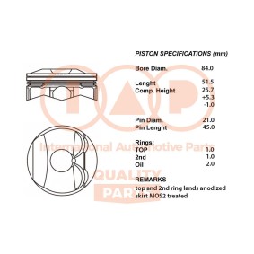 Compre Pistão de IAP QUALITY PARTS online para CX-3 (DK) a preços moderados