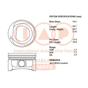 Kolben für SEAT von IAP QUALITY PARTS