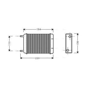 Acquista Scambiatore calore per riscaldamento abitacolo da AVA COOLING SYSTEMS AU6049 a buon mercato per soli 18,57 €