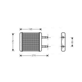 Acquista Scambiatore calore per riscaldamento abitacolo da AVA COOLING SYSTEMS HY6061 a buon mercato per soli 36,27 €