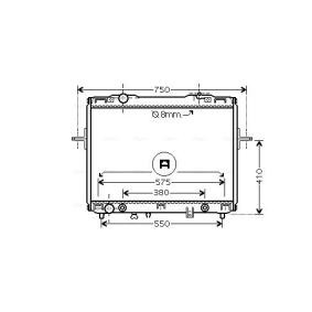 Achetez des Radiateur du moteur AVA COOLING SYSTEMS KA2057 à prix pour 169,20 €