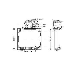 Kühler, Motorkühlung von AVA COOLING SYSTEMS MN2016