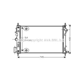 Achetez des Radiateur du moteur AVA COOLING SYSTEMS OL2470 à prix pour 140,16 €