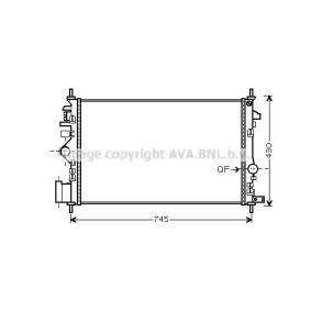 Achetez des Radiateur du moteur AVA COOLING SYSTEMS OL2474 à prix pour 113,32 €