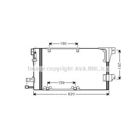 Klimakondensator von AVA COOLING SYSTEMS für Astra Mk3 (F) Cabrio (T92) günstig online kaufen