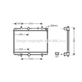 Achetez des Radiateur du moteur AVA COOLING SYSTEMS PE2198 à prix pour 101,92 €