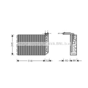 Verdampfer, Klimaanlage PEV007