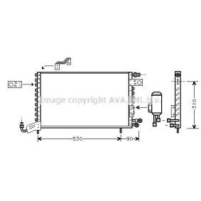 Compre Condensador de ar condicionado de AVA COOLING SYSTEMS online para Jetta II (19E, 1G2, 165) a preços moderados