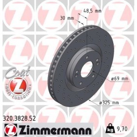 Bremsscheibe 320.3828.52 von ZIMMERMANN günstig für 102,25 € online kaufen