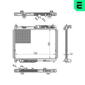 Kühler, Motorkühlung 673335 für FORD