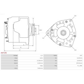 Lichtmaschine A6714S