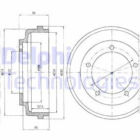 Bremstrommel für FORD von DELPHI