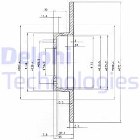 Achetez des Disque de frein de chez DELPHI en ligne pour MGB Décapotable à prix modérés
