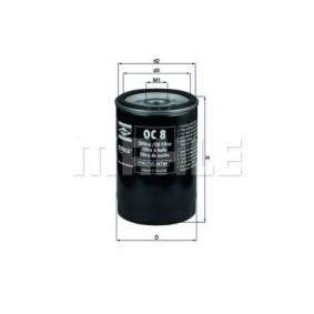 Comprar Filtro de aceite de MAHLE ORIGINAL OC 8 a bajo precio de 10,96 €