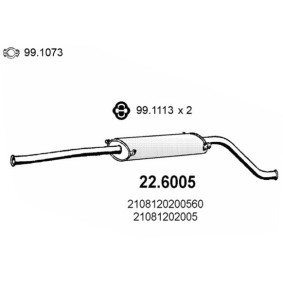 Mittelschalldämpfer 22.6005