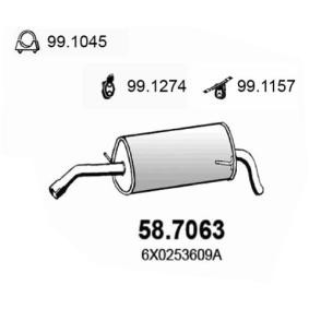 Kjøp Bakre eksospotte av ASSO 58.7063 til den lave prisen 513,11 NOK