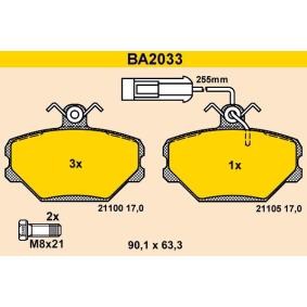 Achetez des Plaquettes de frein Barum BA2033 à prix pour 62,33 €